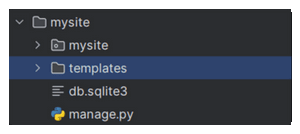 Screenshot of the created templates directory in the process of DebugMail integration for testing the project's email in the staging environment.